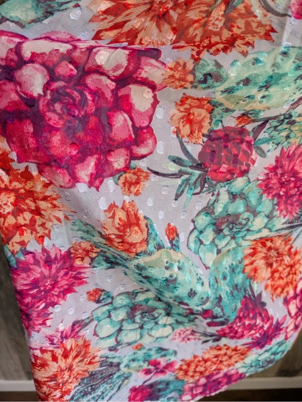 Anthropologie Figueroa & Flower Floral V-Neck Blouse Size M - Picture 6 of 10